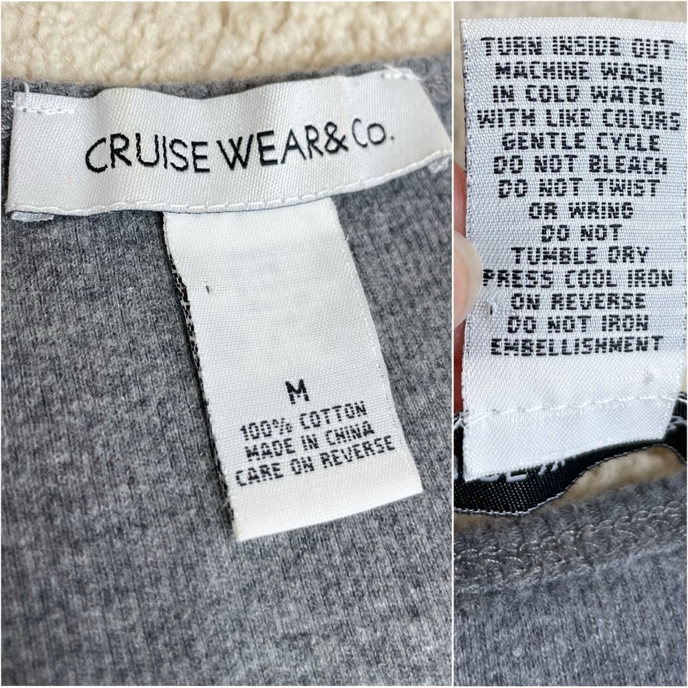 Cruise Wear & Co. Silver Sequins Front Ribbed Cotton Tank Top - Picture 16 of 17